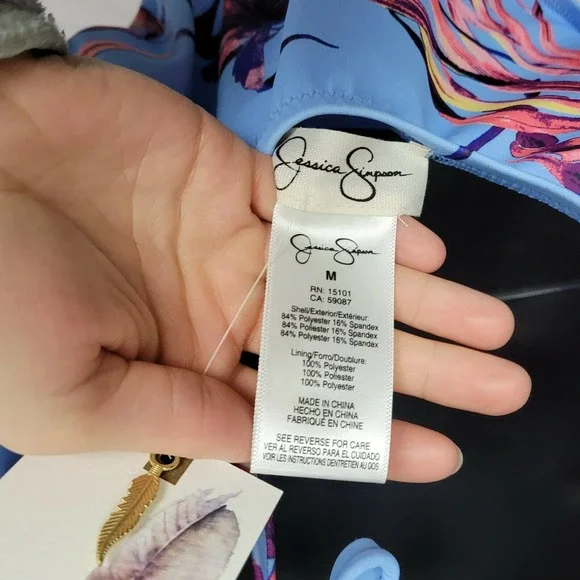 Jessica Simpson Palmy Days Cami One Piece Swimsuit - Picture 8 of 9